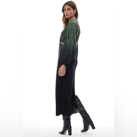 Young Fabulous & Broke HADI MIDI DRESS DARK FOREST OMBRE - Picture 3 of 14